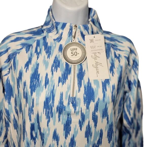 Lady Hagen Golf Pullover 1/4 Zip Long Sleeve Shirt Womens Size Small UPF 50 Blue - Picture 15 of 15